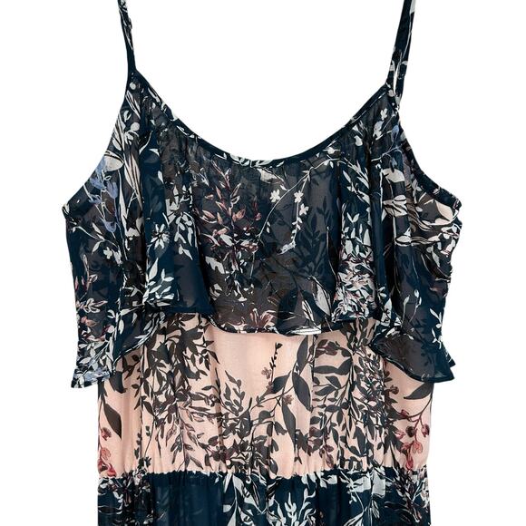 NWT Parker Reuben Combo Asymmetric Hem Midi Dress in Nautic Privett Small - Picture 3 of 9